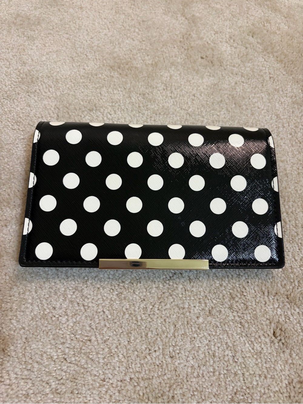 Kate Spade Black and white Polka Dot Make It Mine Interchangeable Purse Flap